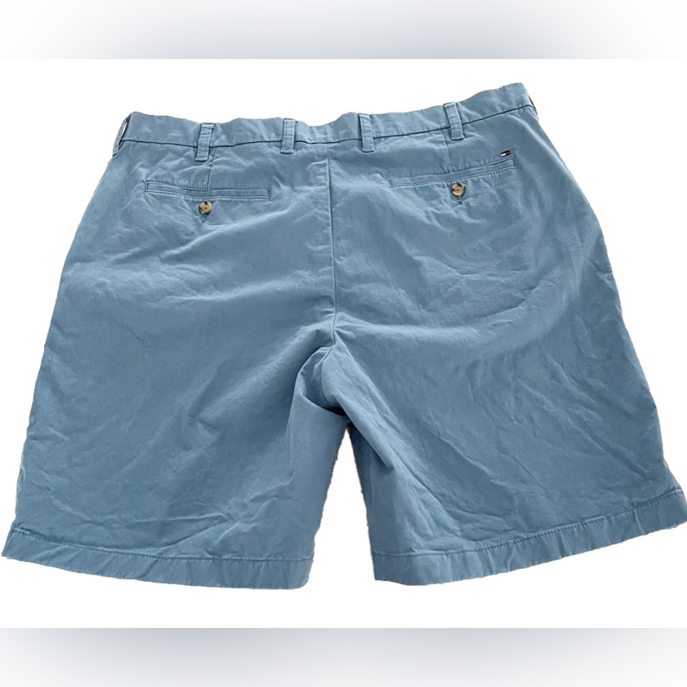 Tommy Hilfiger Shorts 8” Mens Size 38 Light Blue Chino 4 Pocket Casual Cotton - Picture 5 of 6